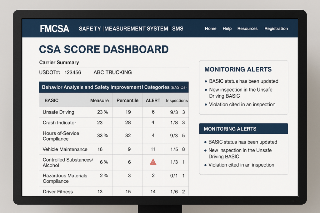 CSA scores trucking